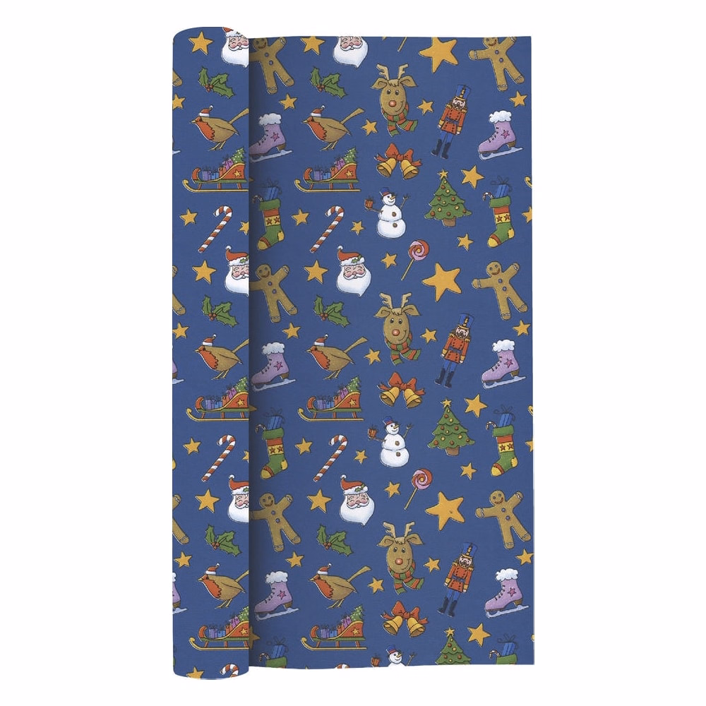 Karácsonyi díszcsomagoló CREATIVE Kids tekercses 70x200 cm 50 tekercs/doboz vegyes mintákkal