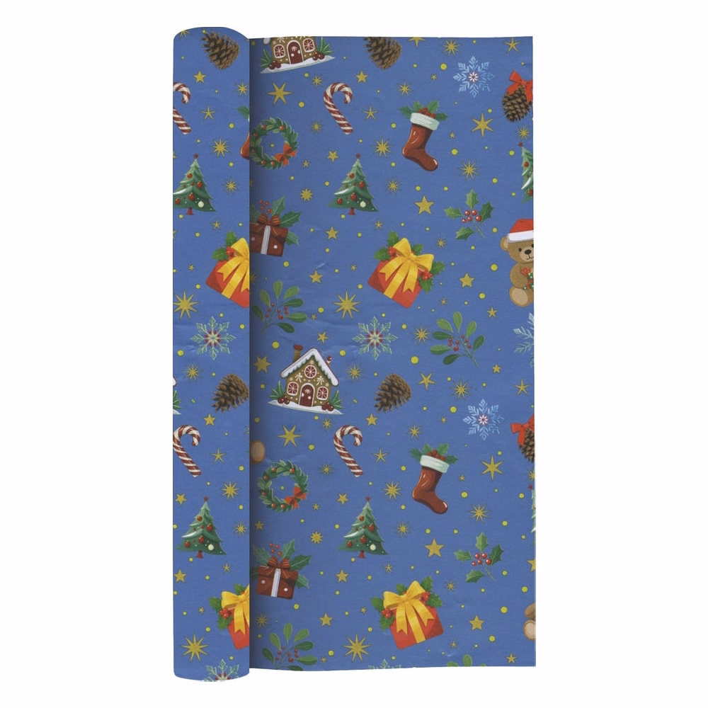 Karácsonyi díszcsomagoló CREATIVE Kids tekercses 70x200 cm 50 tekercs/doboz vegyes mintákkal
