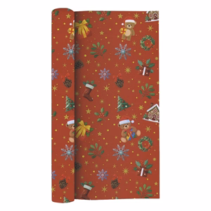 Karácsonyi díszcsomagoló CREATIVE Kids tekercses 70x200 cm 50 tekercs/doboz vegyes mintákkal
