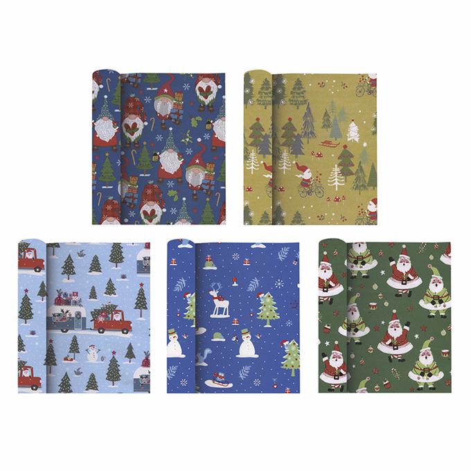 Díszcsomagoló CREATIVE tekercses 70x200 cm 50 tekercs/doboz karácsonyi vegyes mintákkal Kids