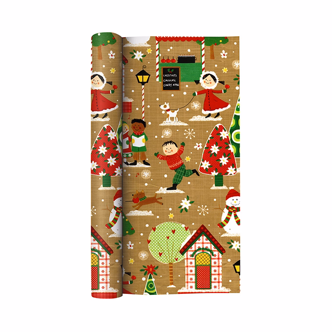 Díszcsomagoló CREATIVE tekercses 70x200 cm 50 tekercs/doboz karácsonyi vegyes mintákkal Kids