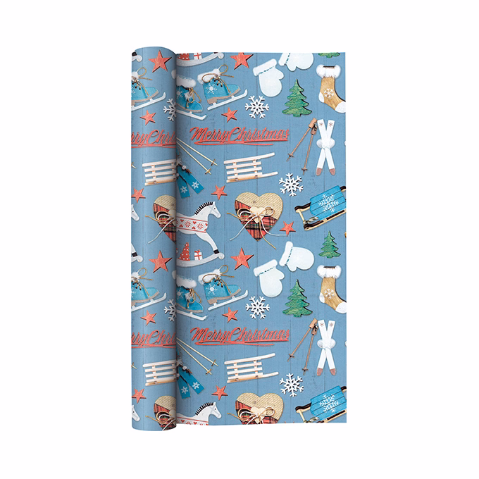 Díszcsomagoló CREATIVE tekercses 70x200 cm 50 tekercs/doboz karácsonyi vegyes mintákkal Kids