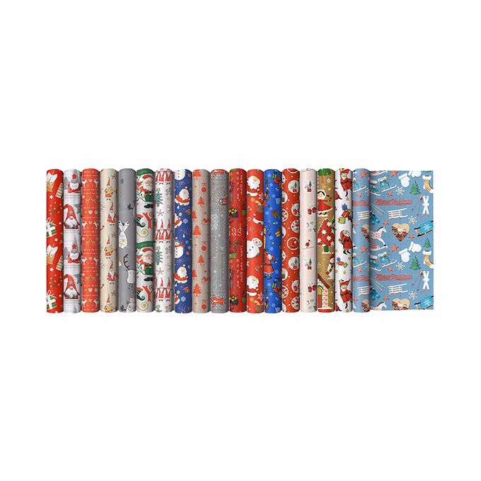 Díszcsomagoló CREATIVE tekercses 70x200 cm 50 tekercs/doboz karácsonyi vegyes mintákkal Kids