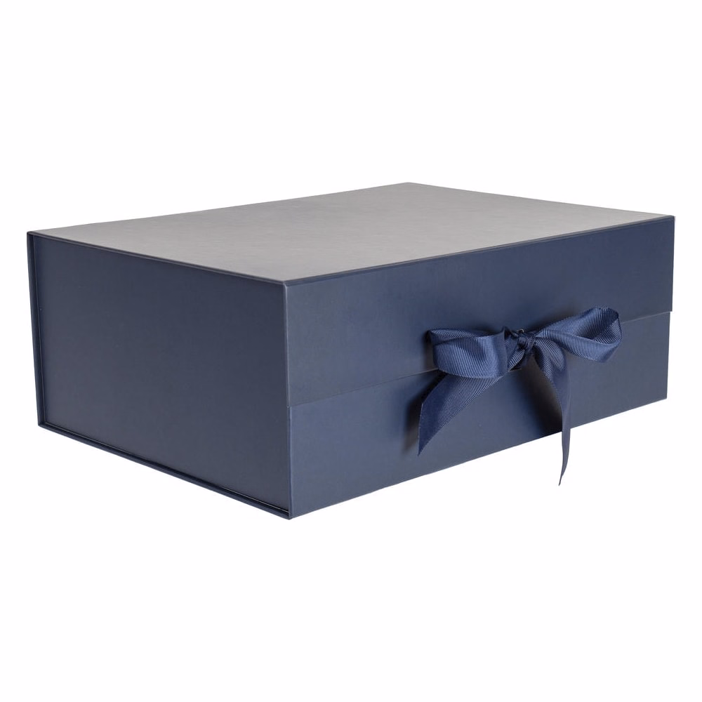 Díszdoboz PROMO összehajtható 33x25x12,5 cm sötétkék
