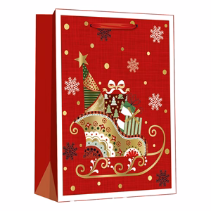 Dísztasak CREATIVE Delucm x e Plus cm x L 30cm x 42cm x 12 cm ünnepi mintás matt fóliás szalagfüles