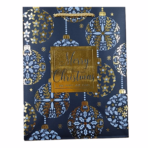 Dísztasak CREATIVE Deluxe Plus M 18x23x10 cm karácsonyi matt fóliás sodort füles