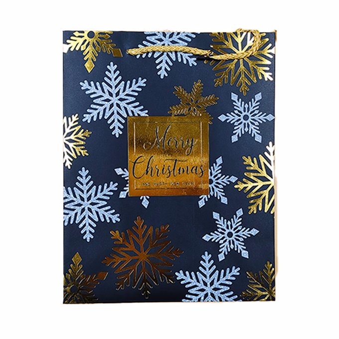 Dísztasak CREATIVE Deluxe Plus M 18x23x10 cm karácsonyi matt fóliás sodort füles