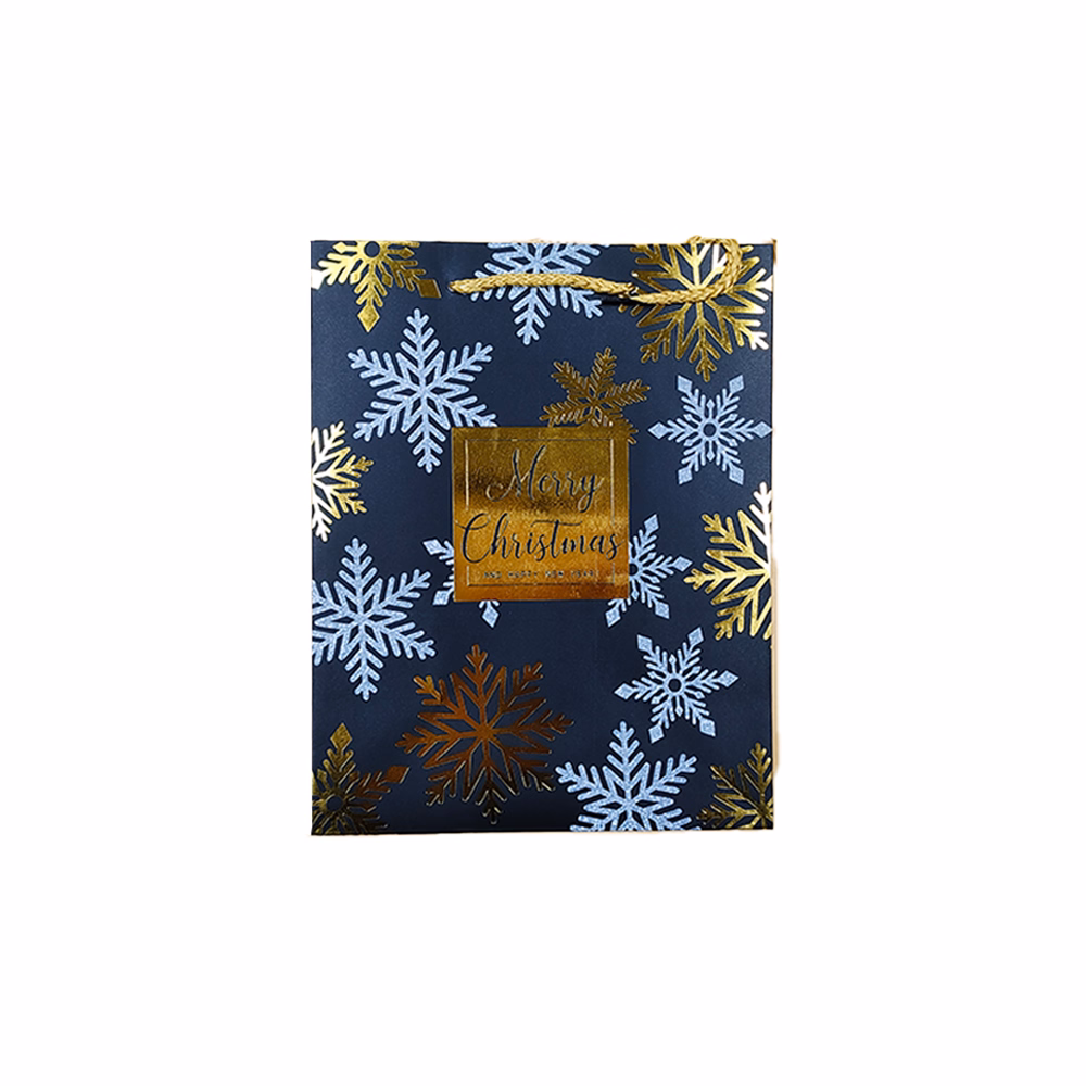 Dísztasak CREATIVE Deluxe Plus M 18x23x10 cm karácsonyi matt fóliás sodort füles