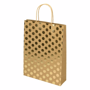Dísztasak CREATIVE ECO Special Plus L 26x35x8 cm barna fóliás arany csíkos-pöttyös sodort füles Dísztasak CREATIVE ECO Special Plus L 26x35x8 cm barna fóliás arany csíkos-pöttyös sodort füles