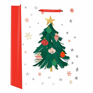 Dísztasak CREATIVE Special M 18x23x10 cm karácsonyfás matt szalagfüles