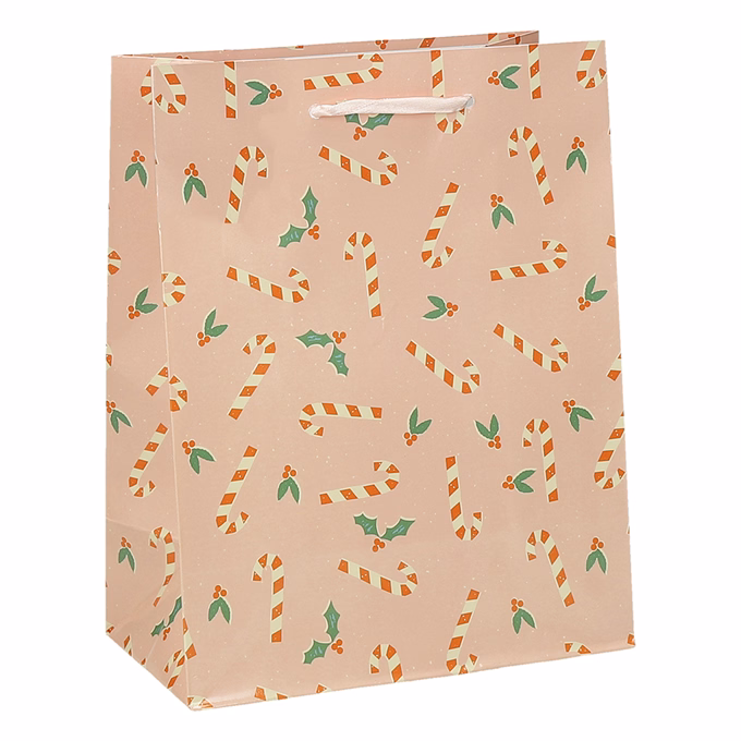 Dísztasak CREATIVE Special M 18x23x10 cm karácsonyi színes fényes szalagfüles