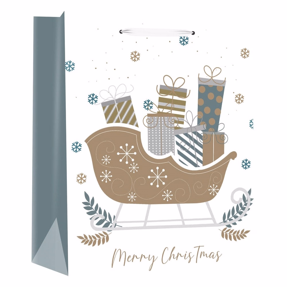 Karácsonyi dísztasak CREATIVE Special Plus L 26x32x12 cm színes matt glitteres szalagfüles