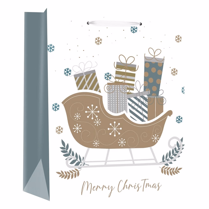 Karácsonyi dísztasak CREATIVE Special Plus L 26x32x12 cm színes matt glitteres szalagfüles