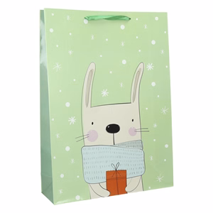 Karácsonyi dísztasak CREATIVE Special XL 33x45x16 cm állatos színes fényes szalagfüles