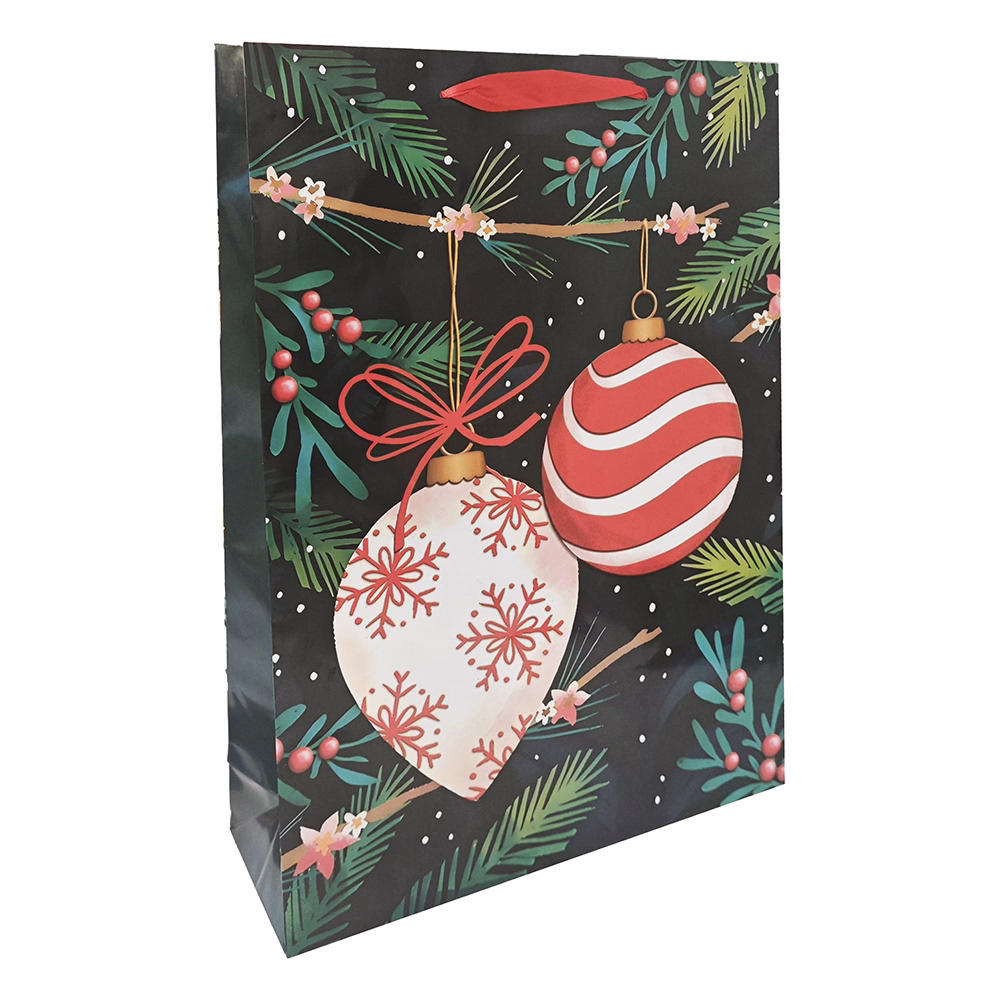 Dísztasak CREATIVE Special XL 33x45x16 cm karácsonyi színes fényes szalagfüles