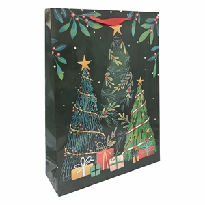 Karácsonyi dísztasak CREATIVE Special XL 33x45x16 cm színes fényes szalagfüles