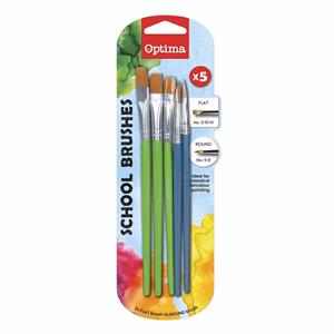 Ecset készlet OPTIMA economy kerek (6,8) és lapos (6,10,14) 5 darabos