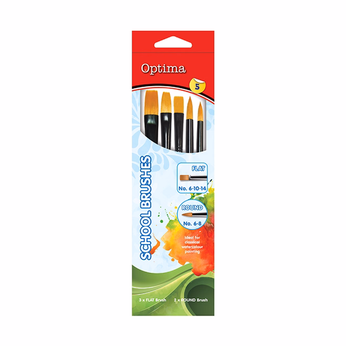 Ecset készlet OPTIMA prémium kerek (6,8) és lapos (6,10,14)