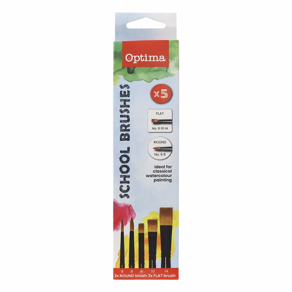 Ecset készlet OPTIMA prémium kerek (6,8) és lapos (6,10,14)