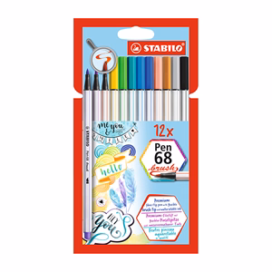 Ecsetfilc STABILO Pen 68 Brush 12  darabos