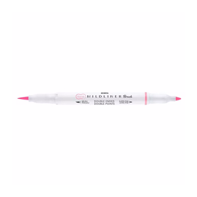 Ecsetfilc kétvégű ZEBRA Mildliner Fluorescent rózsaszín