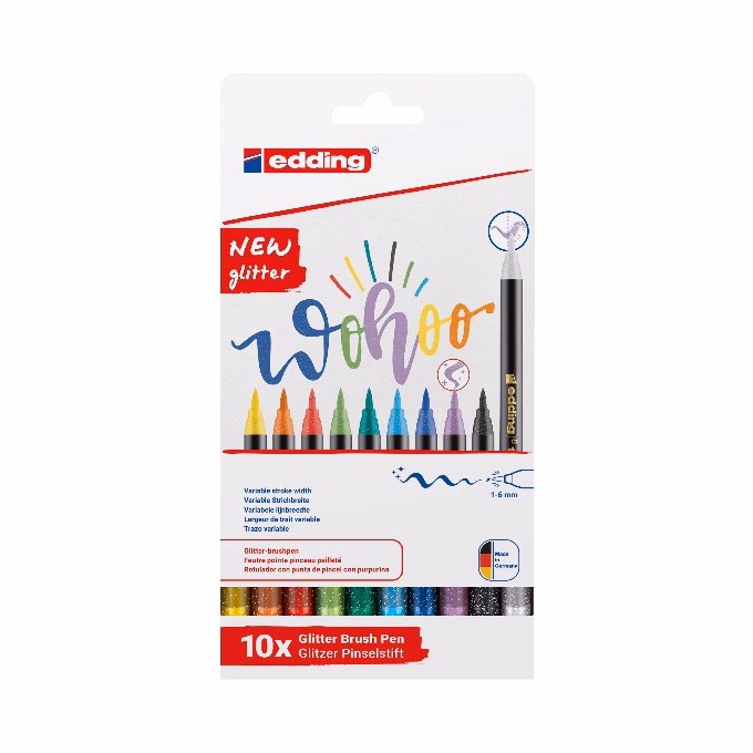 Ecsetiron EDDING 1340 csillámos 10 darabos