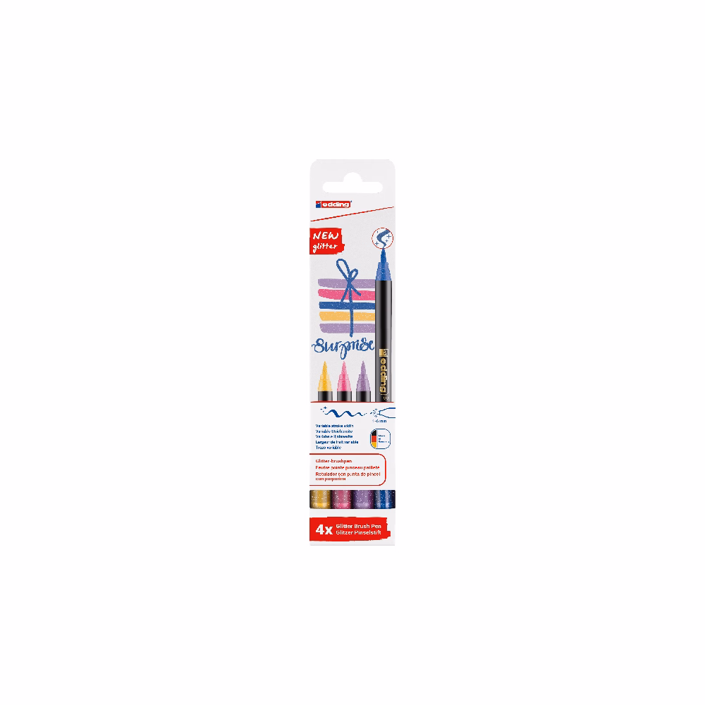 Ecsetiron EDDING 1340 csillámos 4 darabos