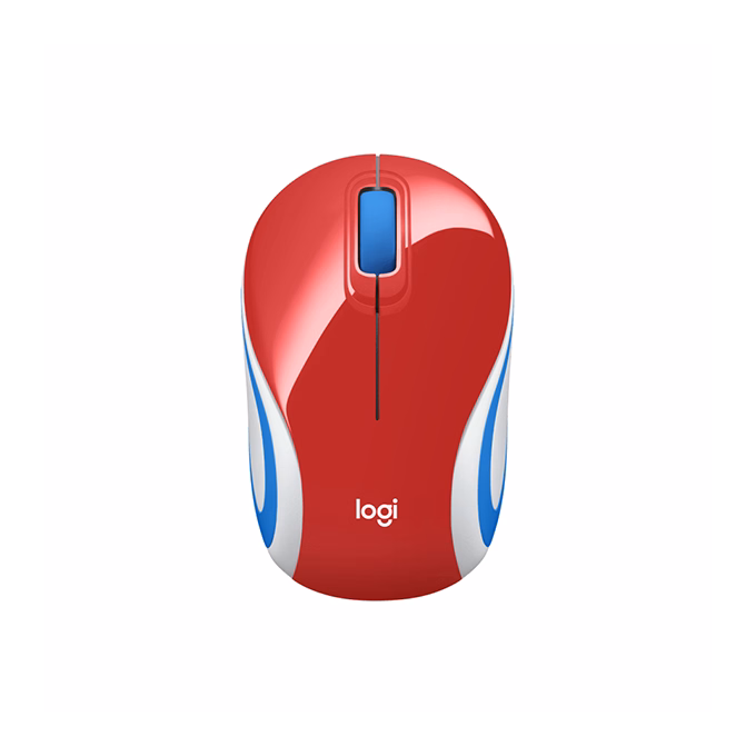 Egér vezeték nélküli LOGITECH M187 2,4 Ghz 1000 DPI piros