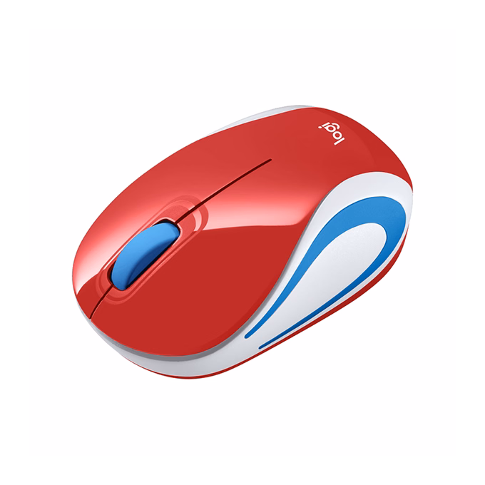 Egér vezeték nélküli LOGITECH M187 2,4 Ghz 1000 DPI piros