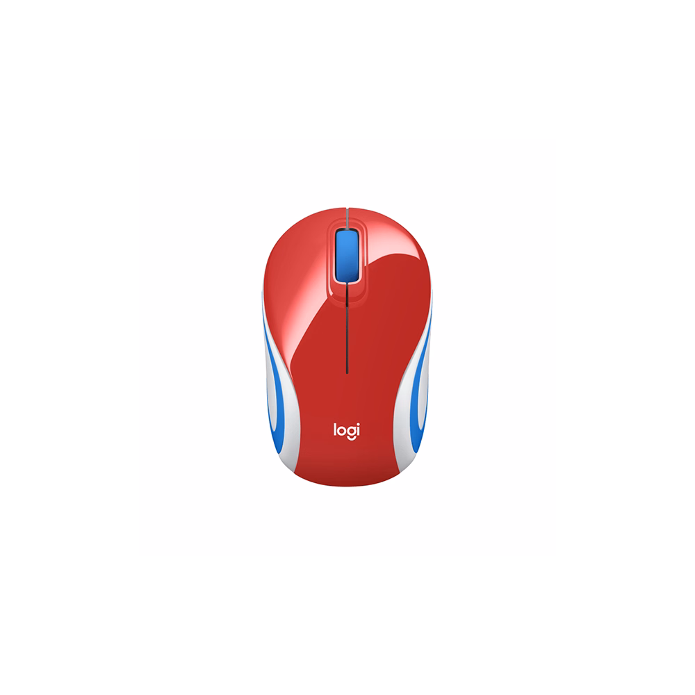 Egér vezeték nélküli LOGITECH M187 2,4 Ghz 1000 DPI piros