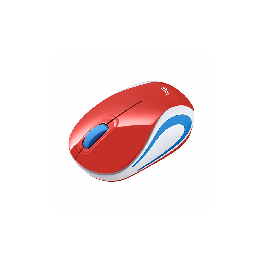 Egér vezeték nélküli LOGITECH M187 2,4 Ghz 1000 DPI piros