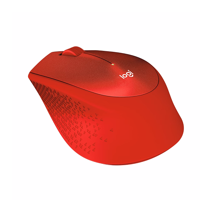 Egér vezeték nélküli LOGITECH M330 Silent 2,4 Ghz 1000 DPI piros