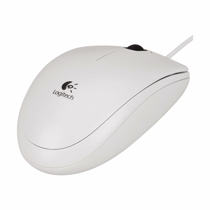 Egér vezetékes LOGITECH B100 USB 1000 DPI fehér