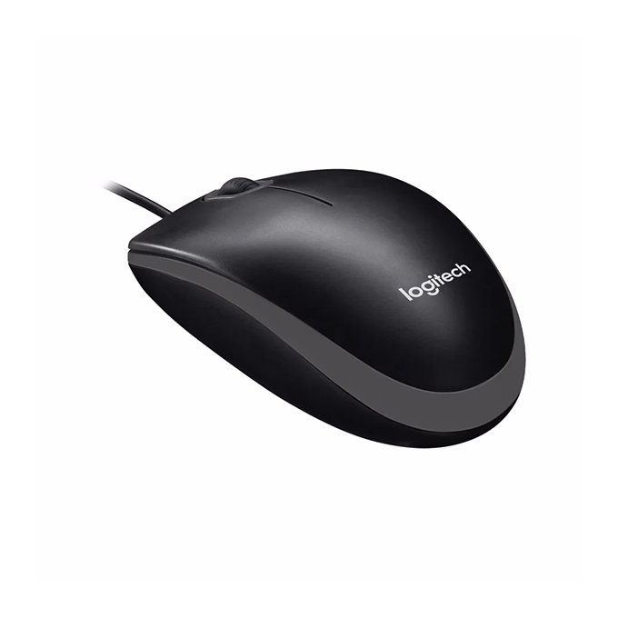 Egér vezetékes LOGITECH B100 USB 1000 DPI fekete
