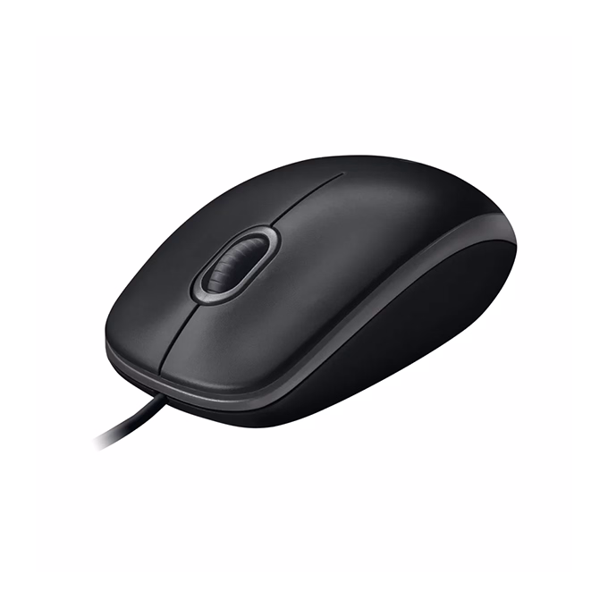 Egér vezetékes LOGITECH B100 USB 1000 DPI fekete