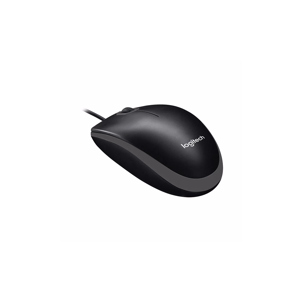 Egér vezetékes LOGITECH B100 USB 1000 DPI fekete