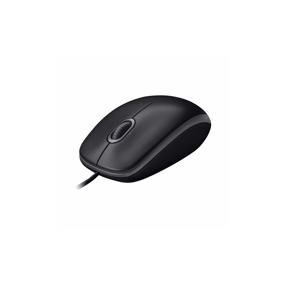Egér vezetékes LOGITECH B100 USB 1000 DPI fekete