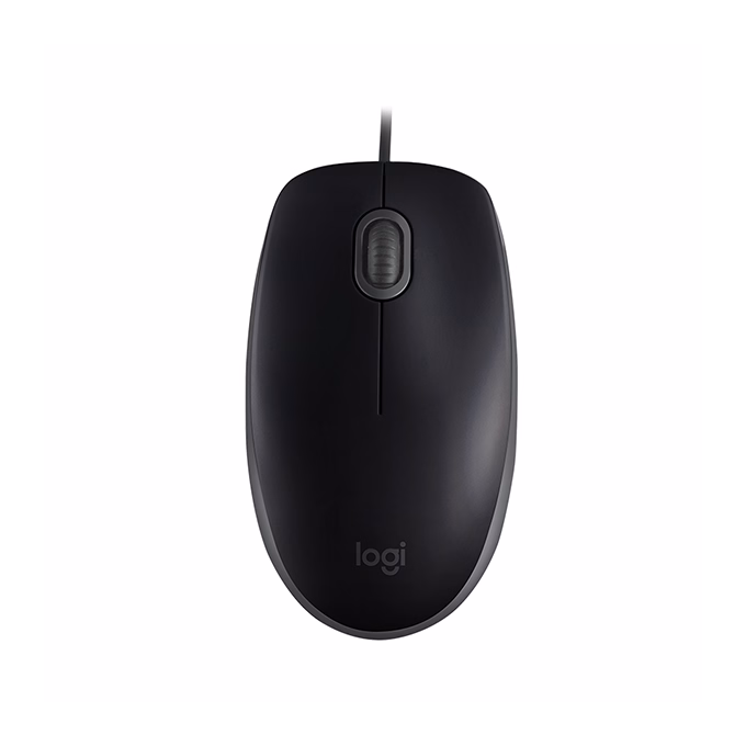 Egér vezetékes LOGITECH B110 Silent USB 1000 DPI fekete