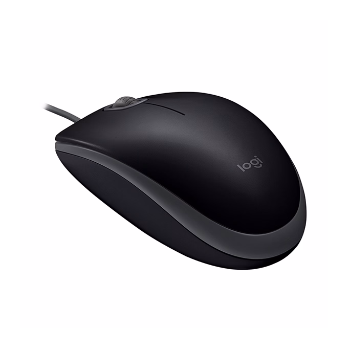 Egér vezetékes LOGITECH B110 Silent USB 1000 DPI fekete