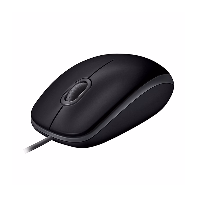 Egér vezetékes LOGITECH B110 Silent USB 1000 DPI fekete