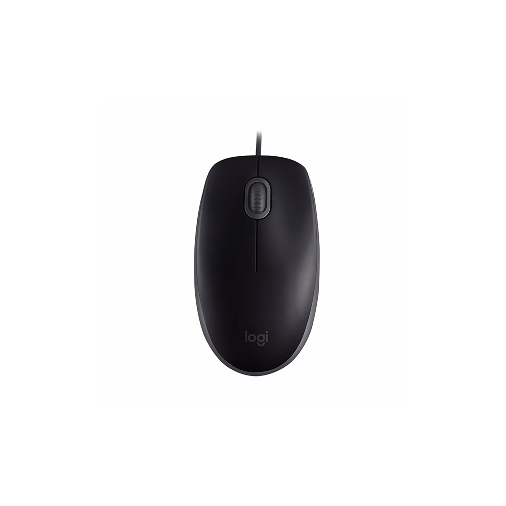 Egér vezetékes LOGITECH B110 Silent USB 1000 DPI fekete