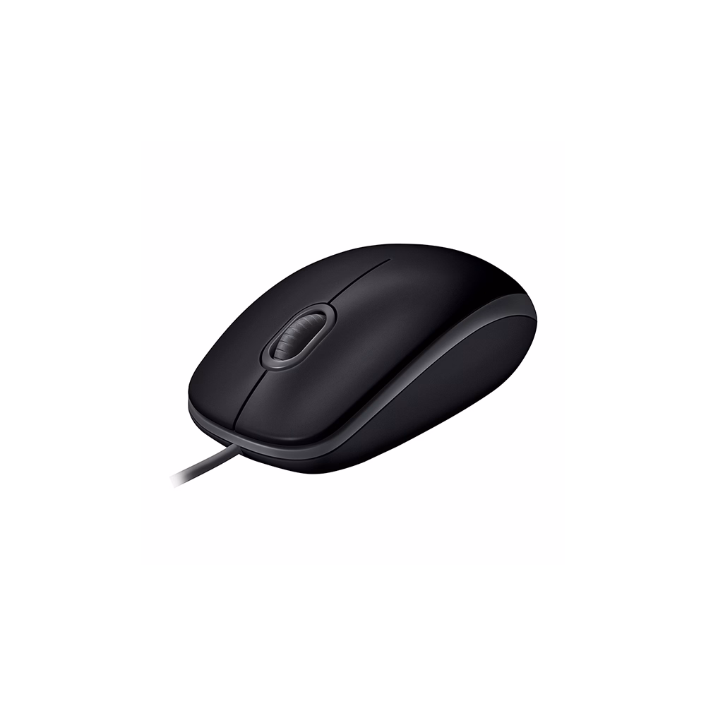 Egér vezetékes LOGITECH B110 Silent USB 1000 DPI fekete
