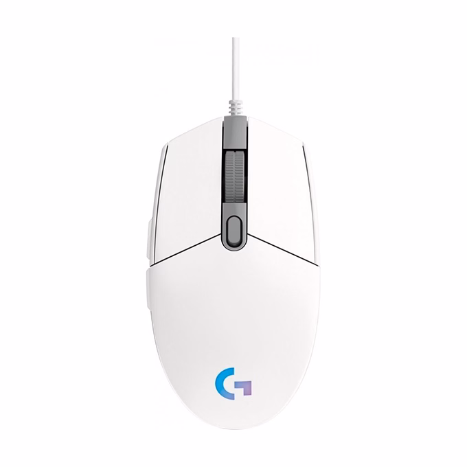 Egér vezetékes LOGITECH G102 LightSync USB 6 gombos 8000 DPI fehér