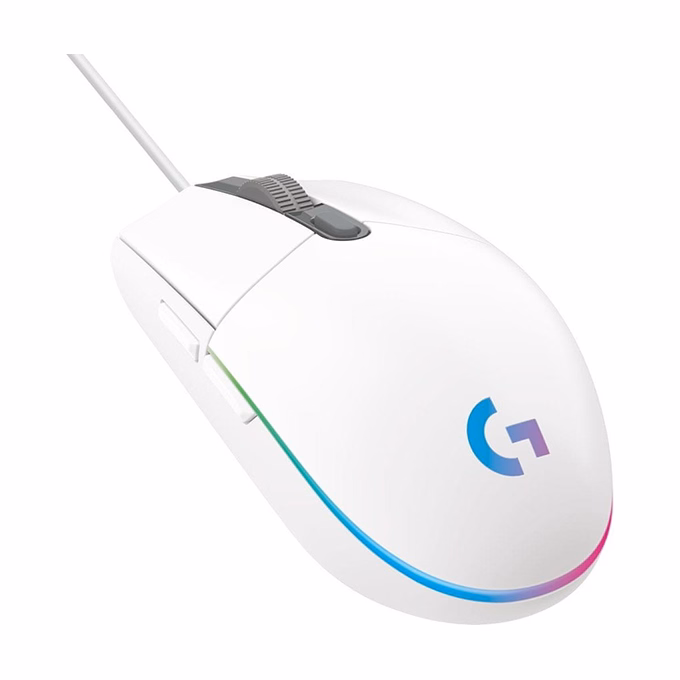Egér vezetékes LOGITECH G102 LightSync USB 6 gombos 8000 DPI fehér