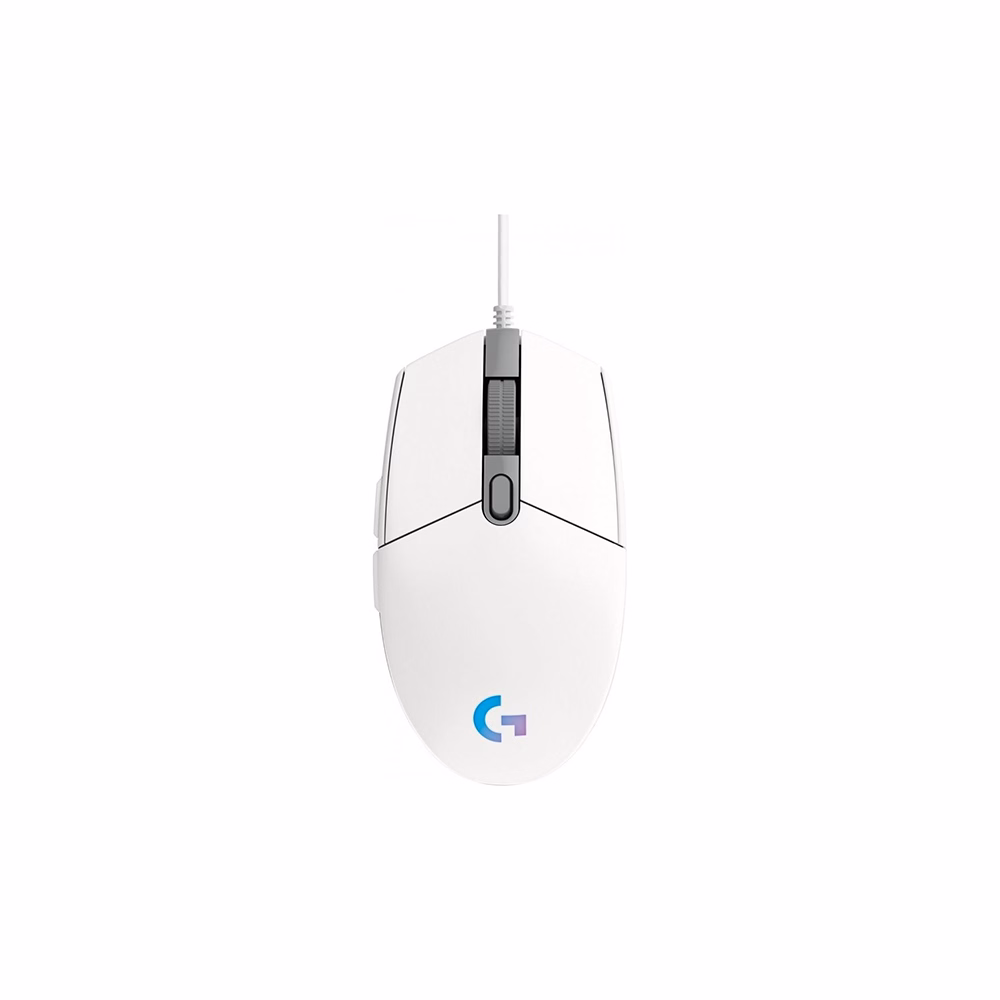 Egér vezetékes LOGITECH G102 LightSync USB 6 gombos 8000 DPI fehér