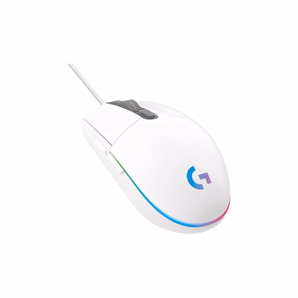 Egér vezetékes LOGITECH G102 LightSync USB 6 gombos 8000 DPI fehér