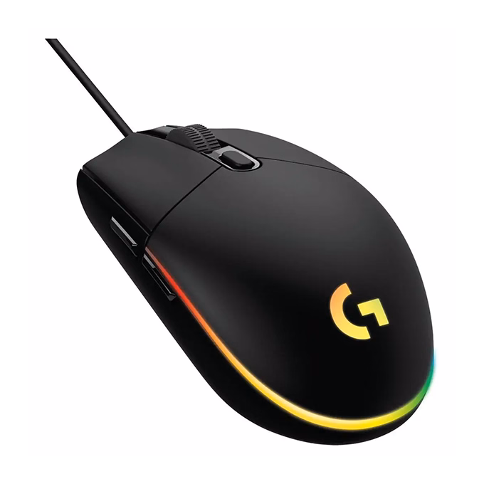 Egér vezetékes LOGITECH G203 LightSync USB 6 gombos 8000 DPI fekete
