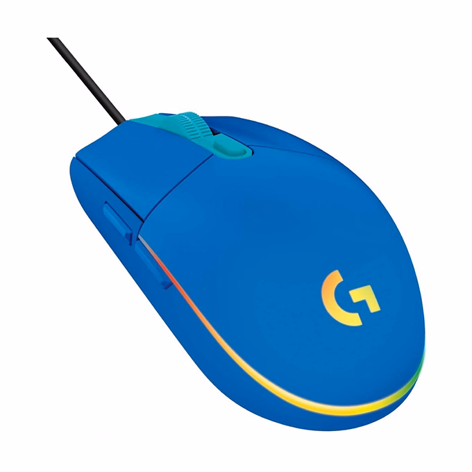 Egér vezetékes LOGITECH G203 LightSync USB 6 gombos 8000 DPI kék