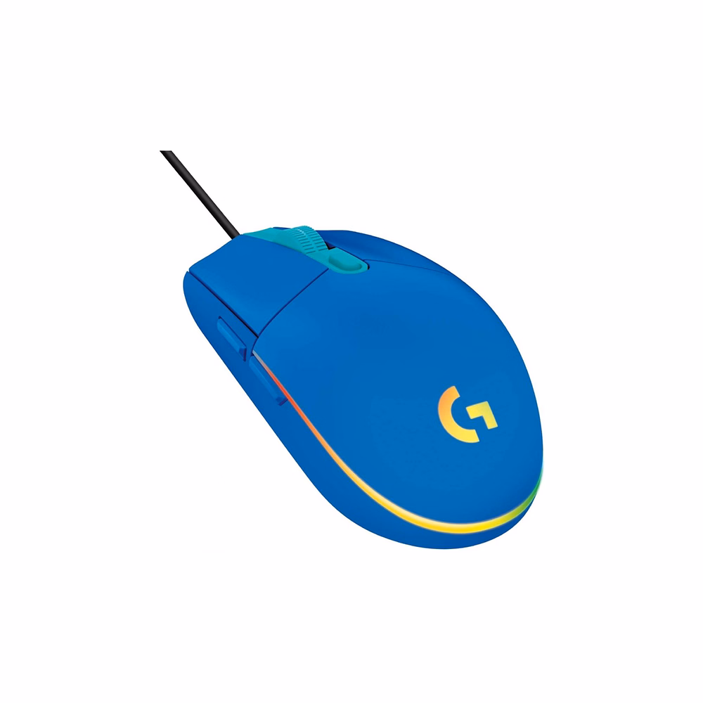 Egér vezetékes LOGITECH G203 LightSync USB 6 gombos 8000 DPI kék