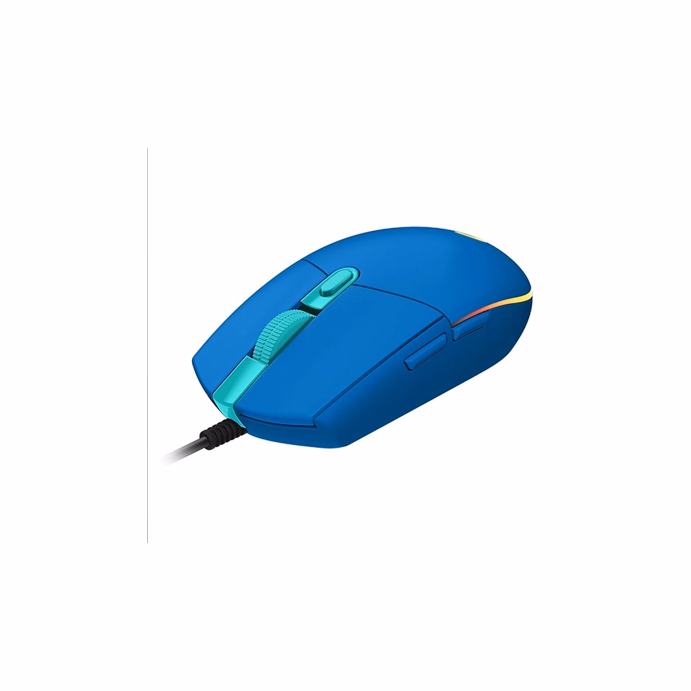 Egér vezetékes LOGITECH G203 LightSync USB 6 gombos 8000 DPI kék